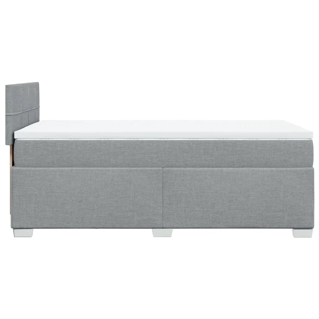 Giroletto a Molle con Materasso Grigio Chiaro 80x200 cm Tessuto 3285715