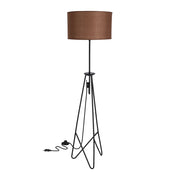 Lampada da terra Float 1xE27 nera marrone Candellux