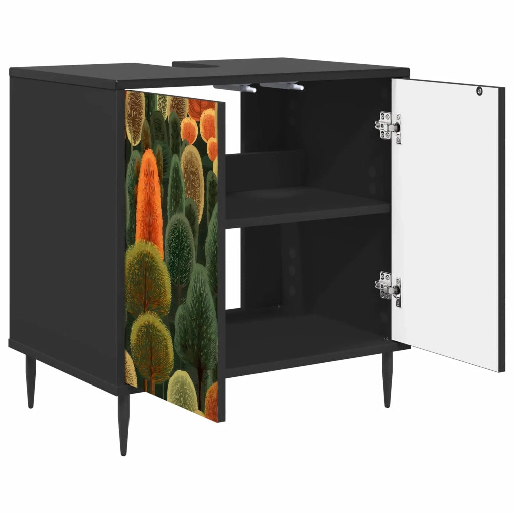 Mobile da Bagno ZAANDAM Rovere Nero 60 x 40 x 61 cm 8007420