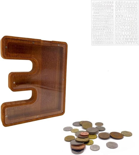 Spazzola per bambini e adulti con lettera E - 23 cm - alfabeto da A a Z - spazzola per regalo di compleanno