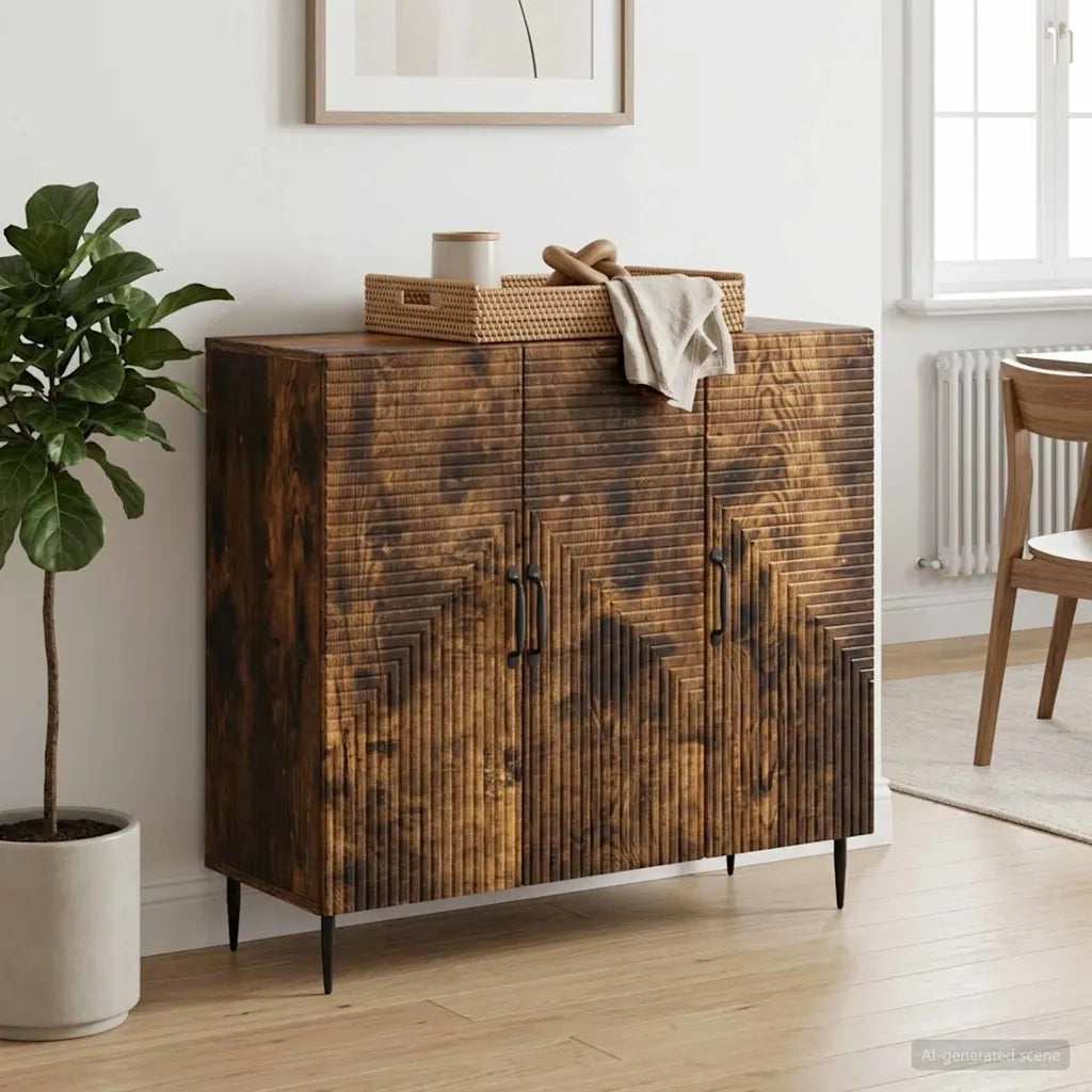 Credenza Rovere Fumo 89 x 34,5 x 80 cm Legno ingegnerizzato 894880