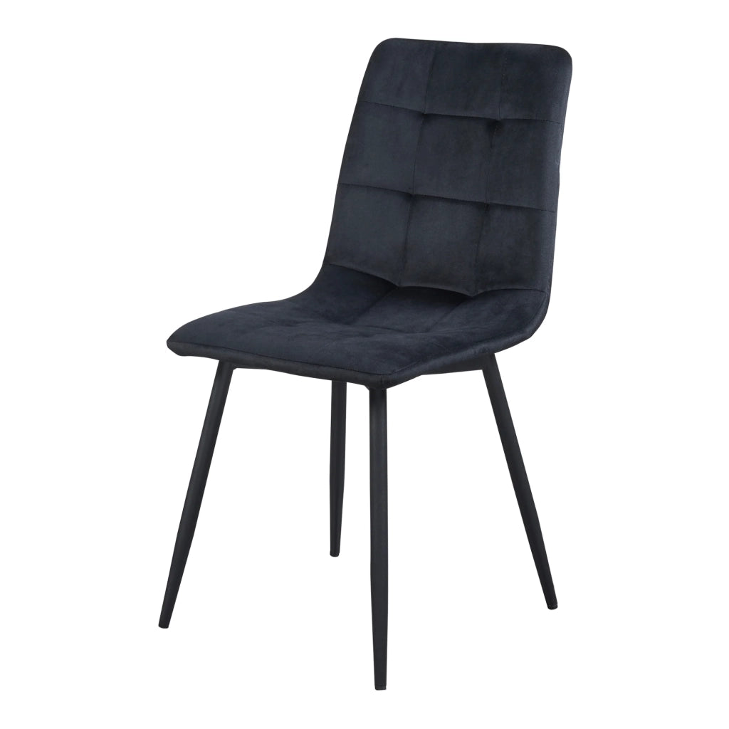 Set di 2 sedie da pranzo/soggiorno/cucina dal design moderno con gambe arrotondate 89 x 44 x 45 cm nero 03_0009631