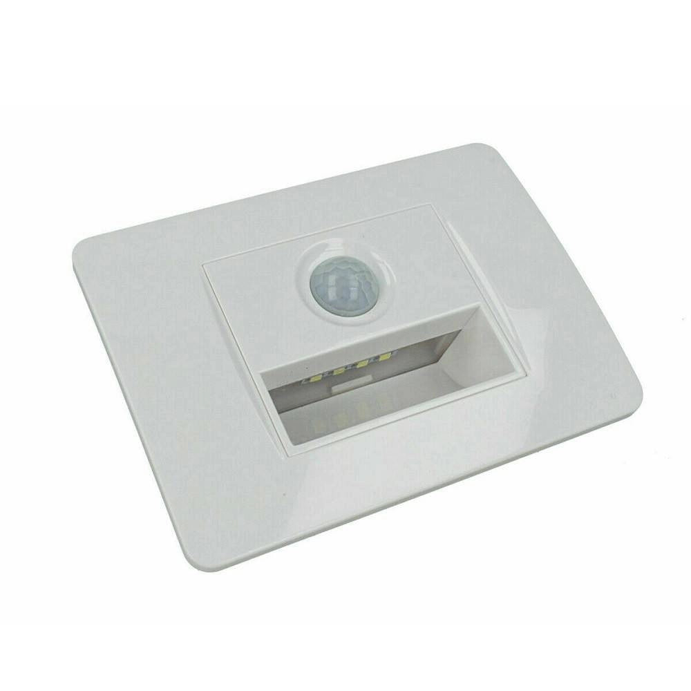 Trade Shop - Faretto Segnapasso A Led Per Scatola 503 Con Sensore Movimento Luce Fredda 6500k -