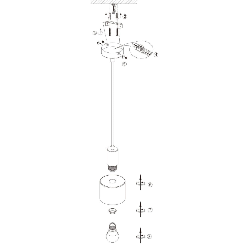 Lampada a sospensione ZMH nera retro regolabile altezza E27 per tavolo da pranzo e comodino