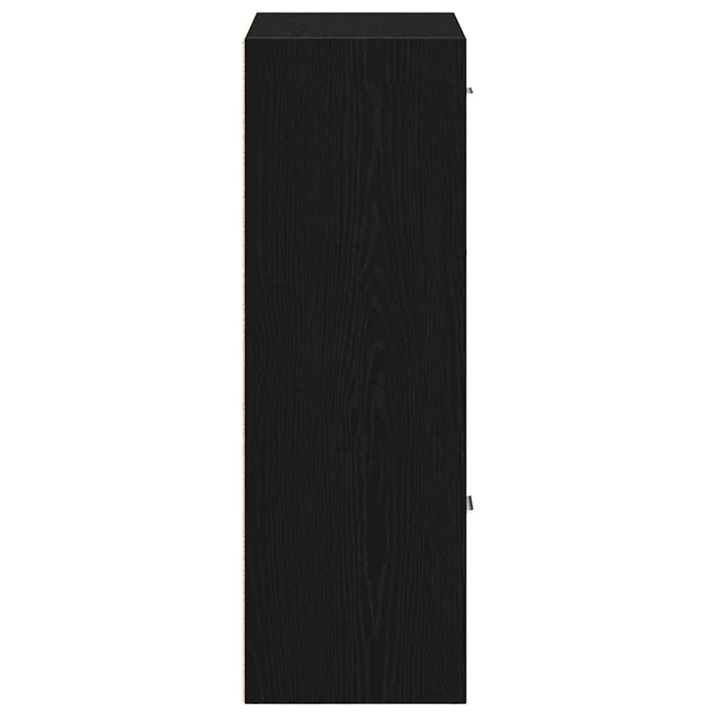 Libreria/Divisorio per ambienti Rovere Nero 60,5x30x90 cm in Legno Multistrato 862473
