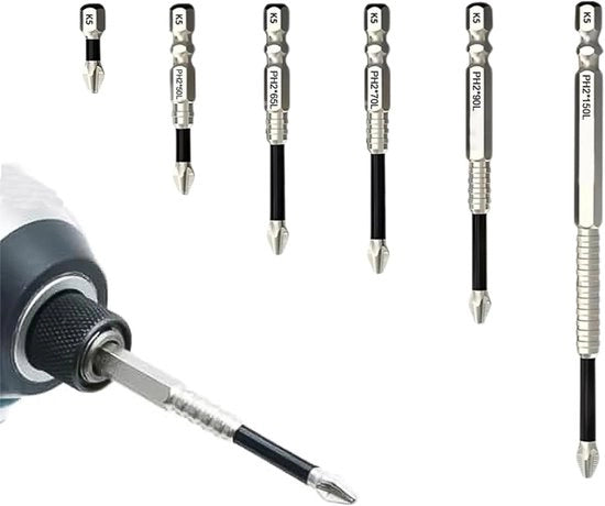Set di forature - Set di punte professionali - Bit a viti - Set di punte antiscivolo K5 - per riparazioni e uso professionale