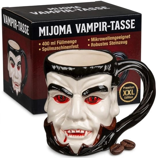 Tazza da Tè Fantasiosa - 400 ml - Cappuccino in Terra Cotta - Ideale per i Collezionisti - Vampiro