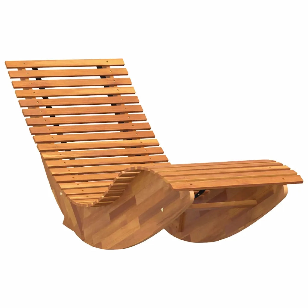 Lettino 2 pcs Marrone 154 x 60 x 74 cm Legno di Acacia Massello 4103881