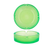 Posacenere in Vetro Neon con Assortimento verde fluo