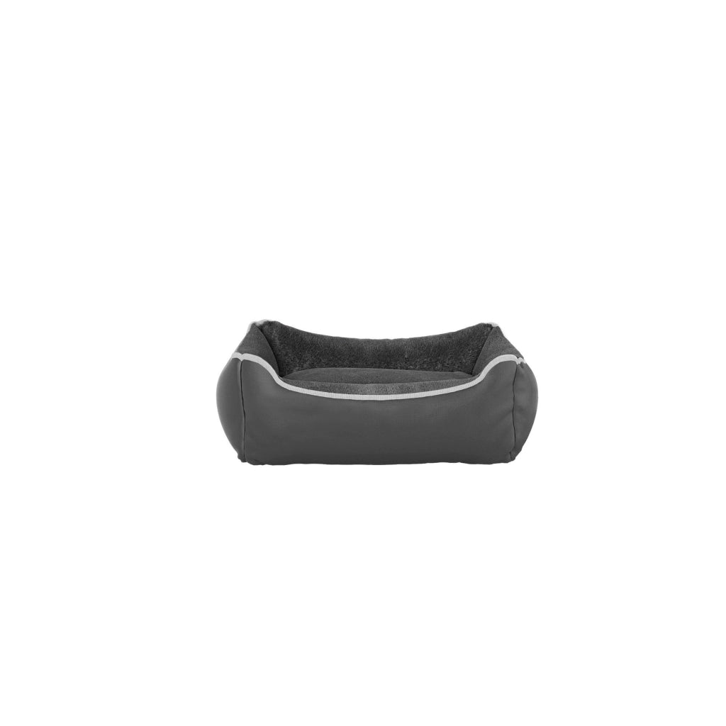 Cuccia Imbottita per Cani e Gatti 62x50x17cm in Poliestere Nuvola Grigio Scuro