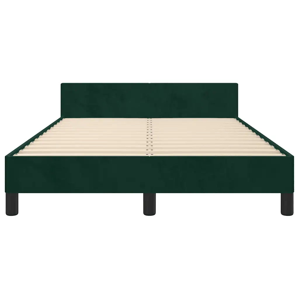 Giroletto senza Materasso Verde Scuro 120x190 cm Velluto