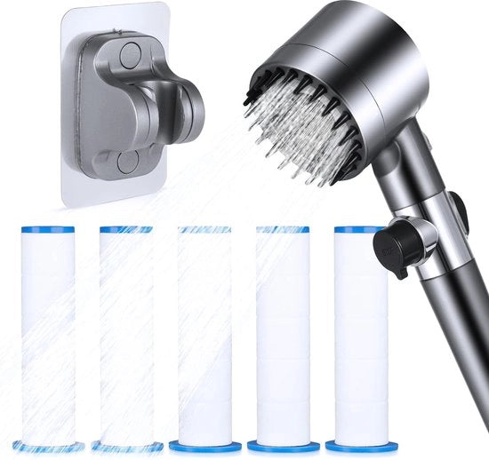 Douchekop con 4 modi, douchekop a risparmio d'acqua con blocco acqua, douchekop a alta pressione, douchekop a massaggio a risparmio d'acqua, douchekop con filtro, douchekop con filtro, douchekop a alta pressione con filtro