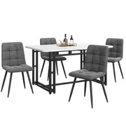 Set tavolo da pranzo 140x80 cm moderno; MDF; grigio