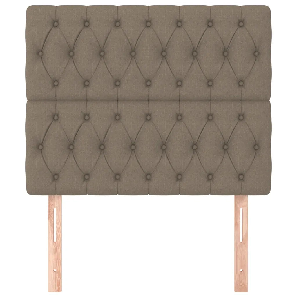 Testiera | Testata per letto Tortora 100x7x118/128 cm Tessuto