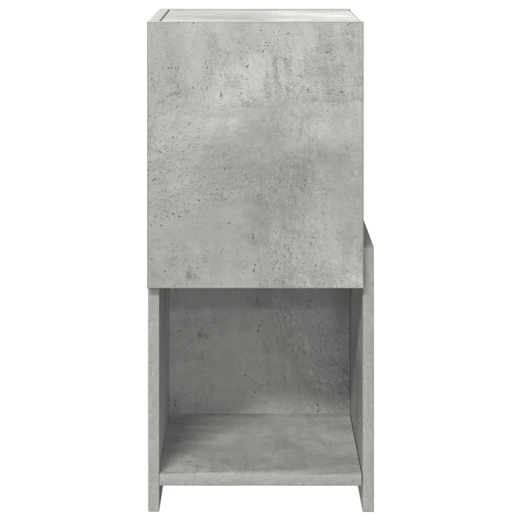 Mobile angolare Grigio cemento 30,5x30x65cm Legno multistrato