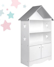 Cassettone per bambini - grande spazio di stoccaggio - con porte - costruzione in MDF robusta - ideale per la camera da letto dei bambini - bianco - 115x62x28.3 cm