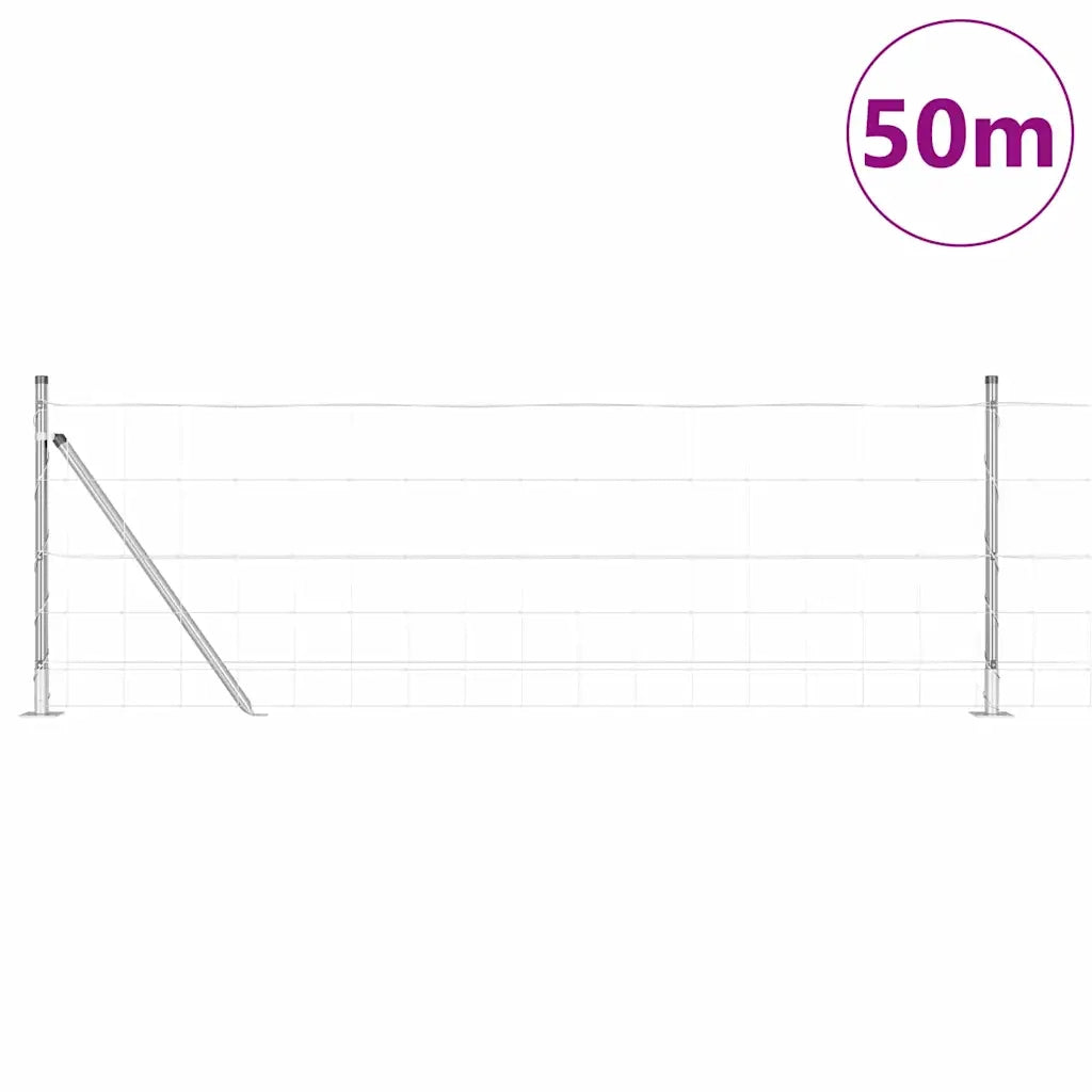 Palo della recinzione Zincato 50 x 0,8 m Acciaio