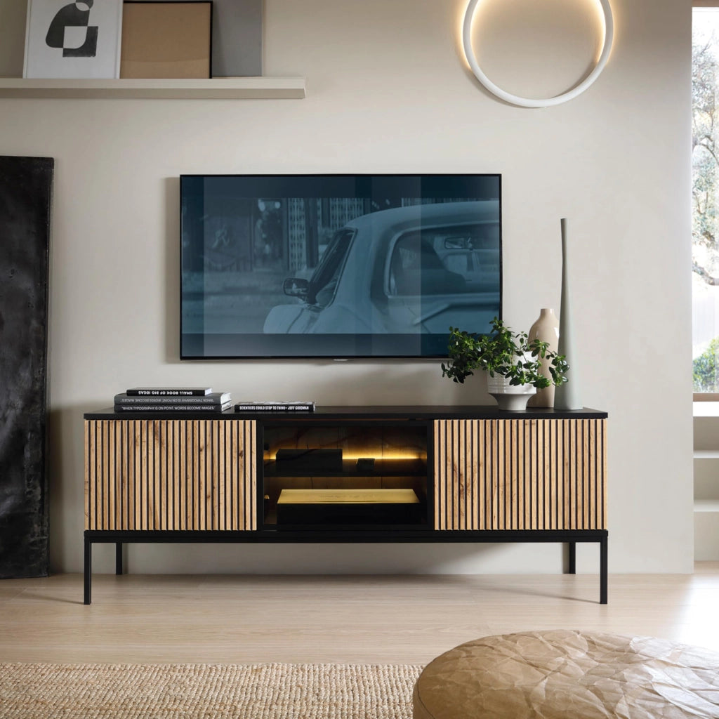Komodee Mobile TV Laval TV154 Nero/Rovere 154x56x39 cm