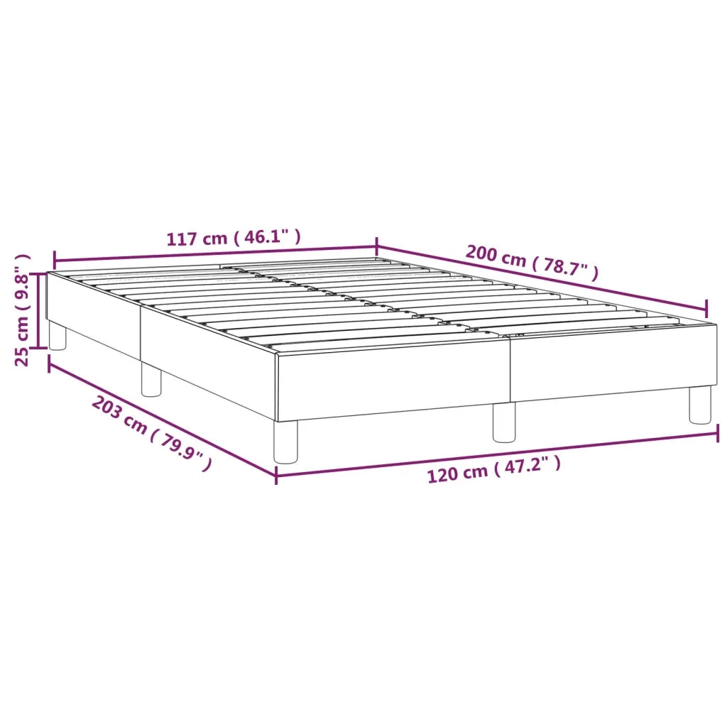 Struttura Letto a Rete a Molle-Giroletto Cappuccino 120x200 cm in Similpelle 439207