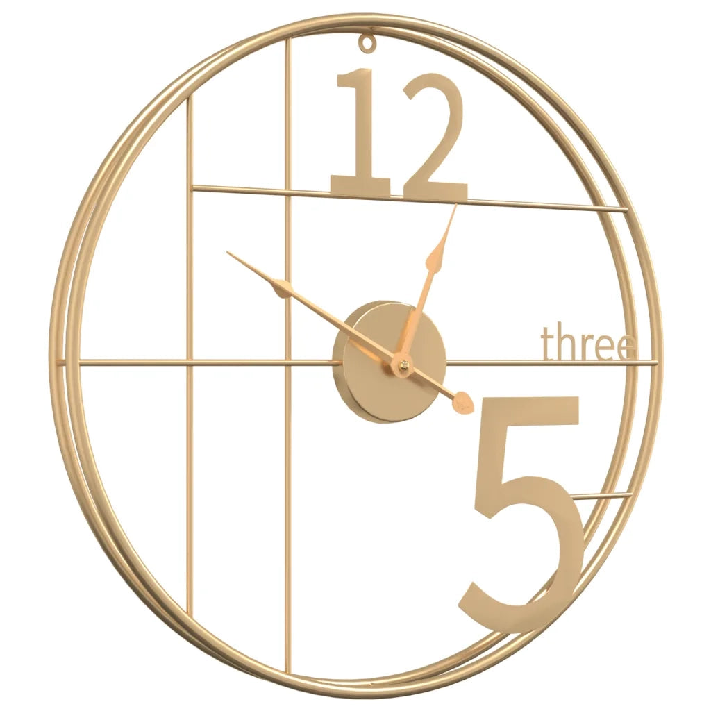 vidaXL Orologio da Parete Oro Ø50 cm in Ferro