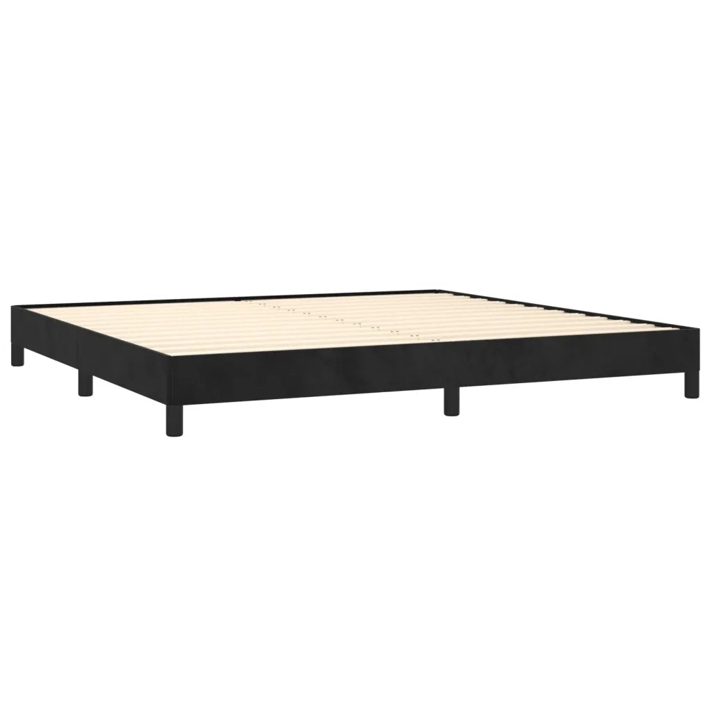 Giroletto senza Materasso Nero 200x200 cm in Velluto 346996