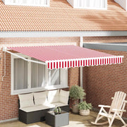 Tenda Retrattile Rosso e Bianco 350 x 250 cm 3330275