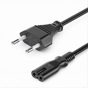 Trade Shop - Cavo Alimentazione Spina 2.5a Presa Tipo Bipolare C8 Eu Plug 1.5mt 250v F-al03-a -