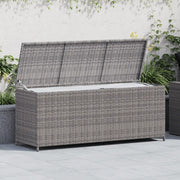 Baule da Giardino Grigio 150x50x60 cm in Polyrattan 46462