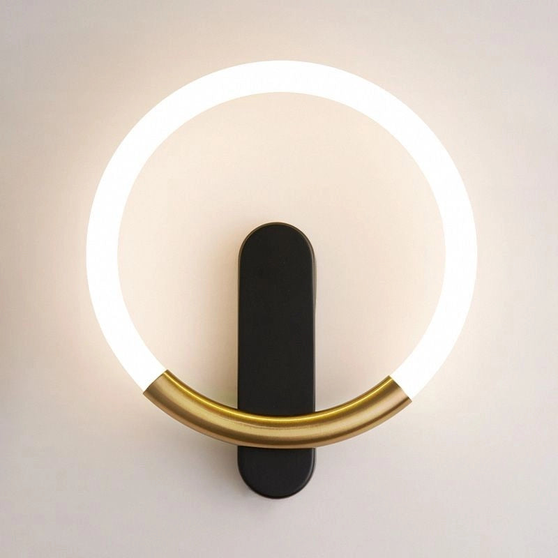 Applique Da Parete Led Lhj068-w C Brush Gold/black