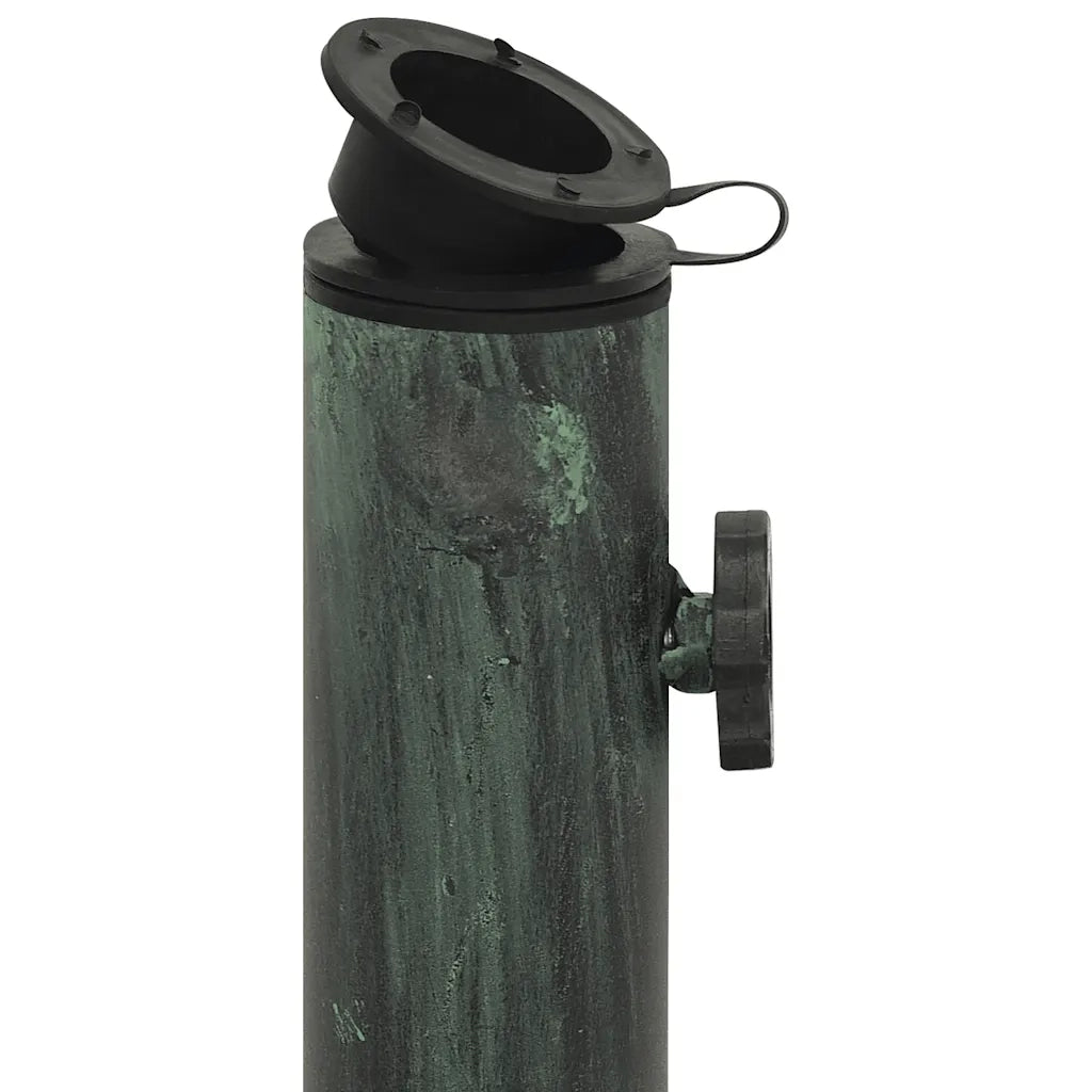 Base per Ombrellone-Supporto per ombrellone Verde 40x40x32 cm in Ghisa