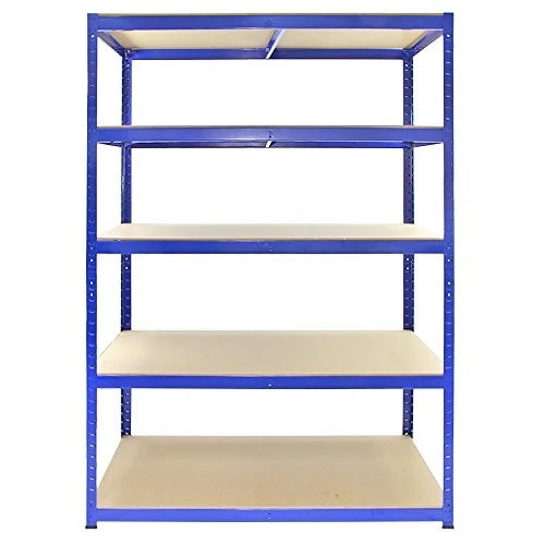 3 Scaffali in Acciaio Senza Bulloni T-Rax Blu Larghi 120cm Extra Profondi
