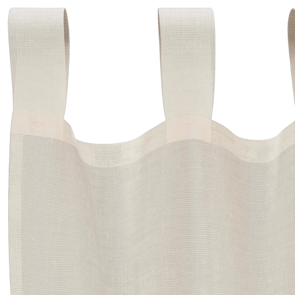 Tende in Voile con Linguetta 2 pz Crema