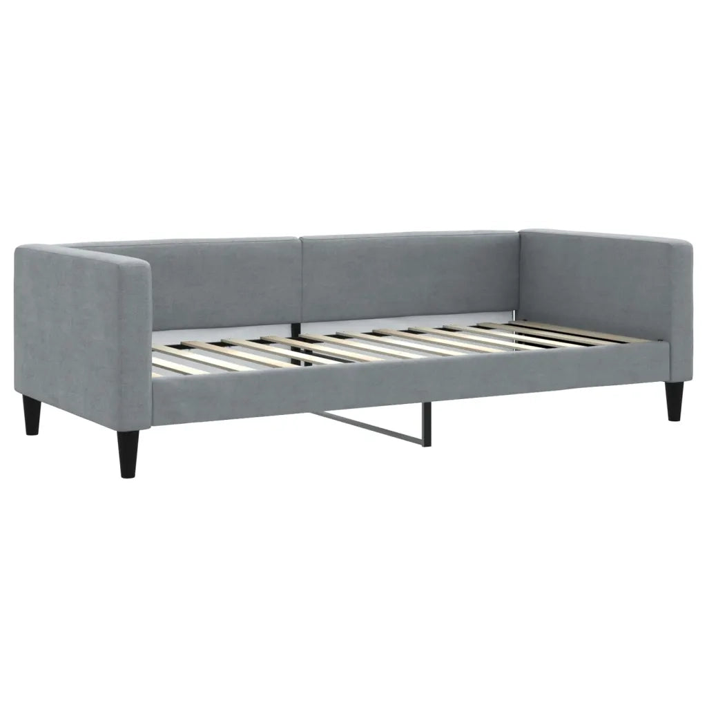 Divano Letto Estraibile Cassetti Grigio Chiaro 100x200 Tessuto 3196637