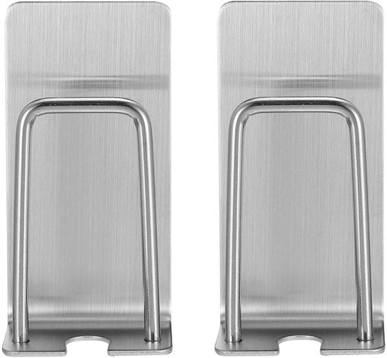 Sostegno per Caffè a Parete - 2 x Sostegni - Acciaio Inossidabile - Spazievitore - Organizzatore per Moka - Facile da Installare - Sostegno per Caffè