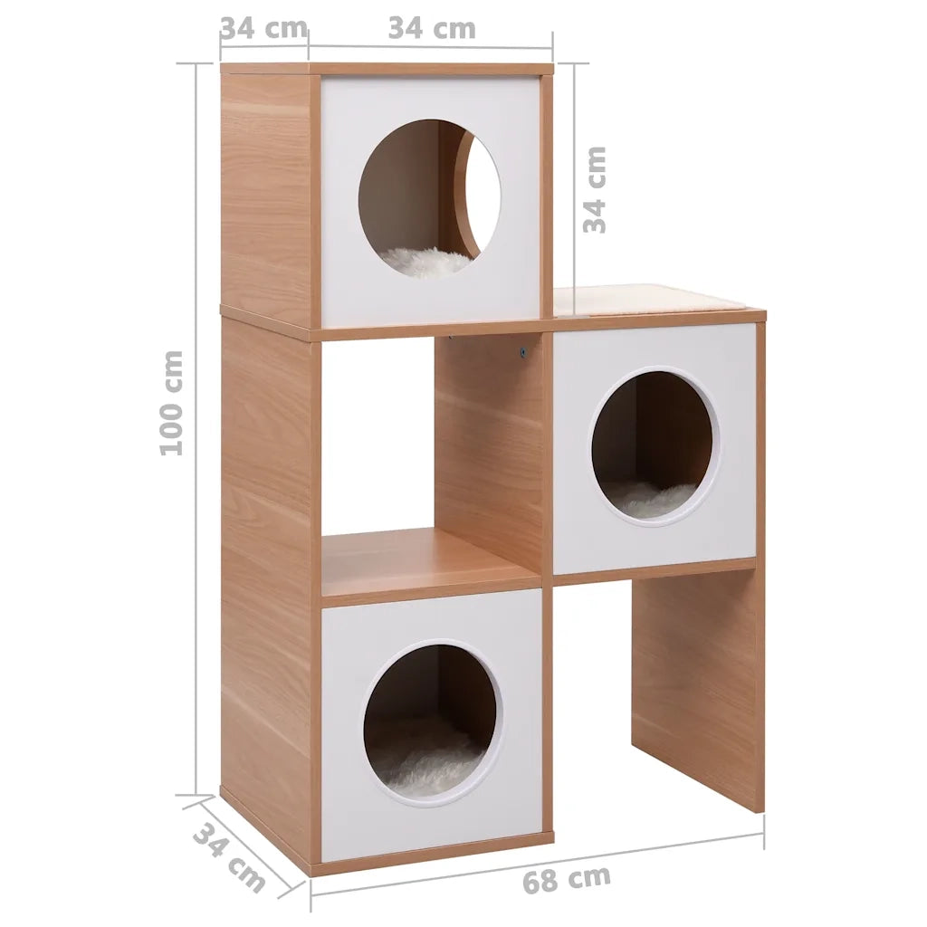 Cuccia per Gatti con Tappeto Tiragraffi in Sisal 100 cm