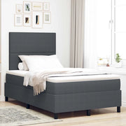 Letto a molle con testiera Grigio Scuro e Bianco 120 x 200 cm 3337552