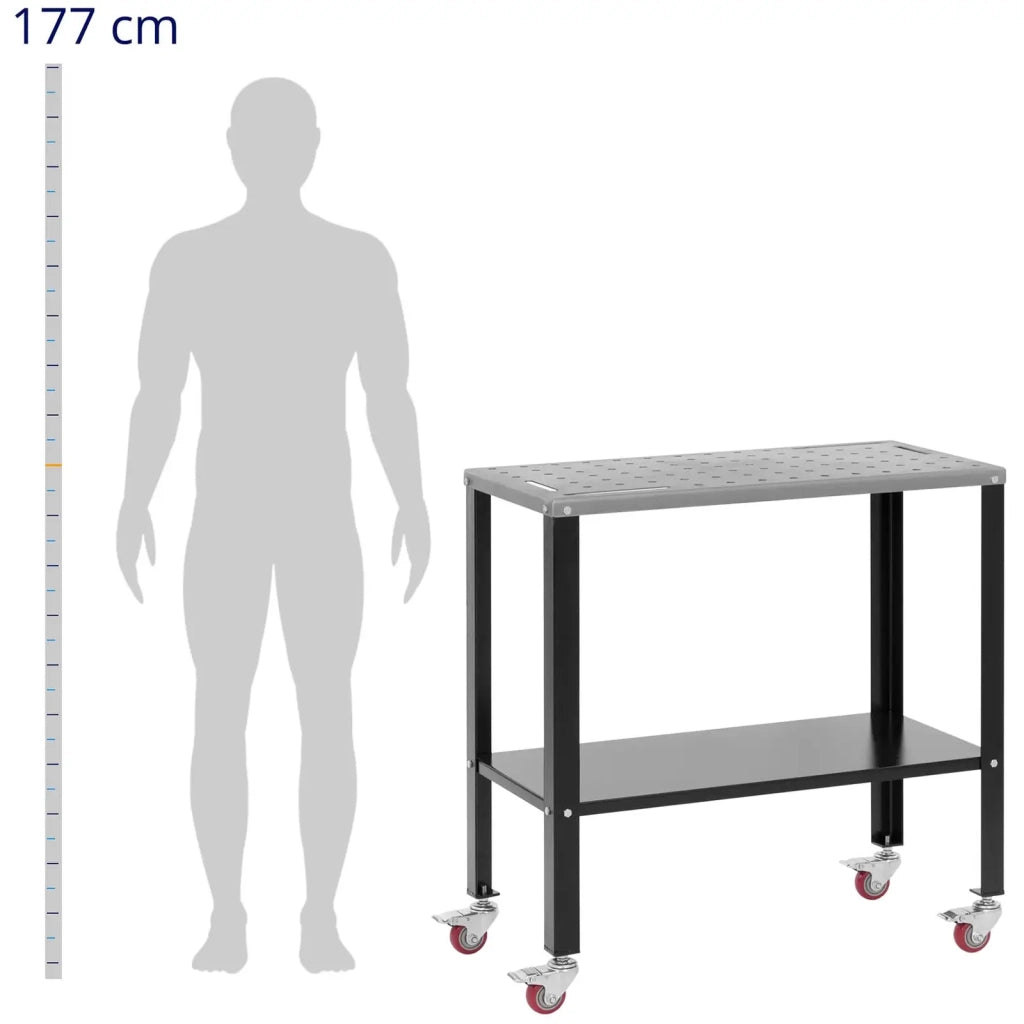 Tavolo da saldatura con ruote 544 kg 91,3 x 46 cm acciaio al carbonio - 14_0010015