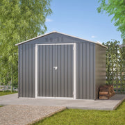 8x6FT Graues Metall-Tool-Shed mit Klapptür; Anthrazit-Farbe – Ideal für Gartenger?te und Werkzeugaufbewahrung