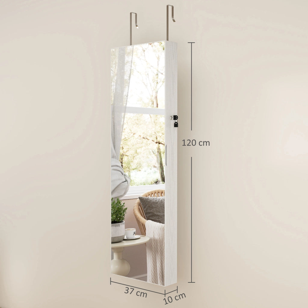 Armadio Specchio con Luci LED ¨C zephmum ¨C Bianco 60x50x15