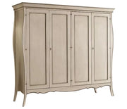 Armadio sagomato 4 porte in legno avorio tortora l.235x p.64 h.212 (688) - Mobili 2G