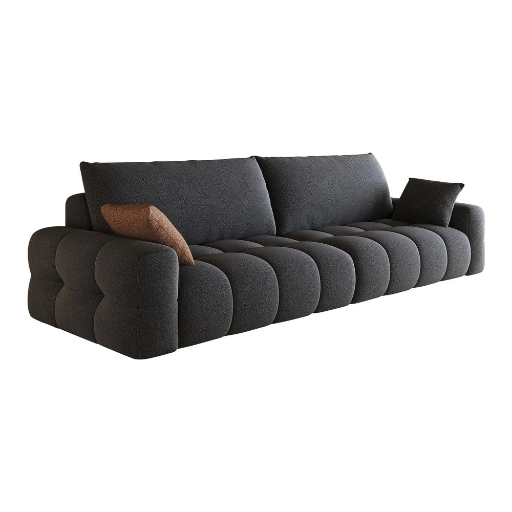 Divano Modulare ¨C Minimal ¨C grigio tessuto imbottito 260cm