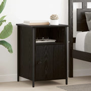 Armadio da Notte Rovere Nero 40 x 42 x 60 cm Legno multistrato 881836
