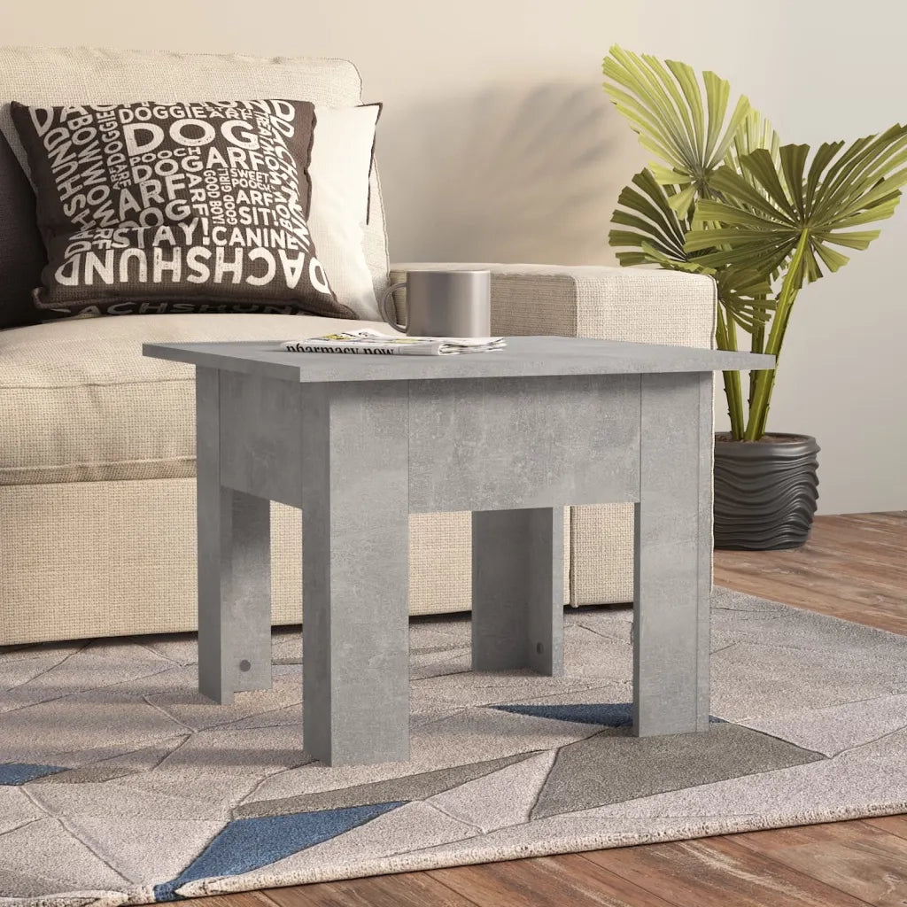 Tavolino da CaffÃ¨ Grigio Cemento 55x55x42 cm in Truciolato