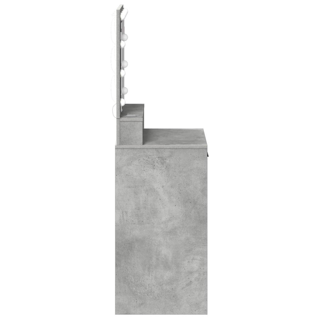 Toletta  con luci LED Grigio cemento 50x41x135 cm