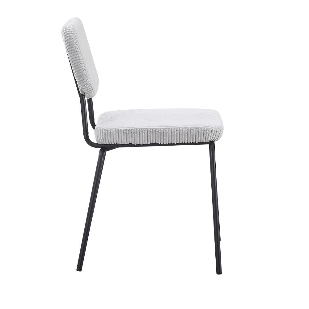 Set 4 Sedie imbottite Juno grigio chiaro 44x55x83H – Il comfort in stile industriale