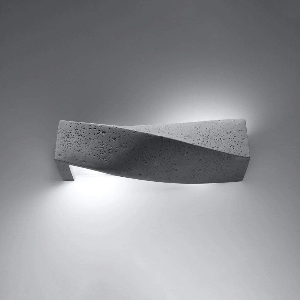 Applique DELTIO in cemento grigio 2xE27 IP20 Pure Lume
