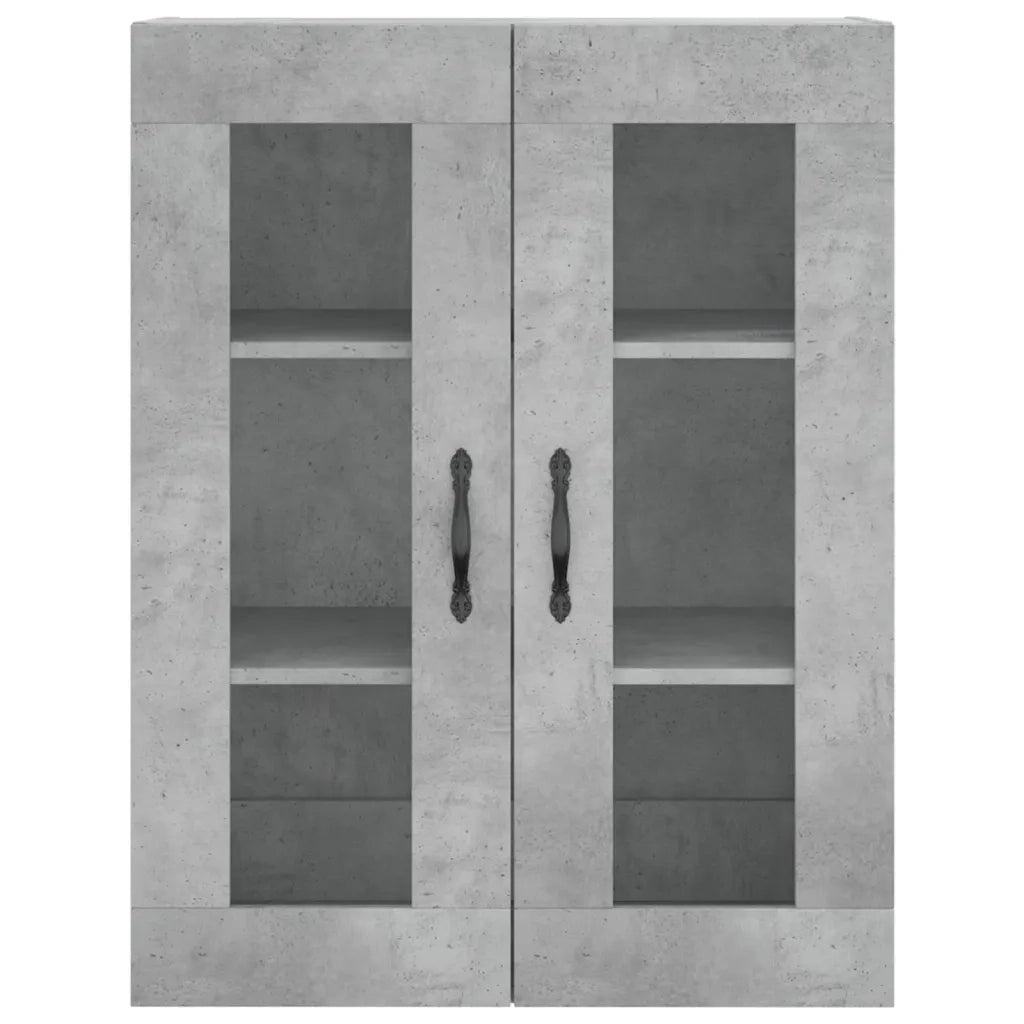 Credenza-Buffet-Armadio da cucina Grigio Cemento 69,5x34x180 cm in Legno Multistrato 828145