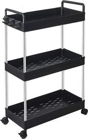 Trolley di cucina con ripiani - Trolley di cucina per conservare - Trolley di cucina con ruote - con livelli - duraturo - spazievenditore