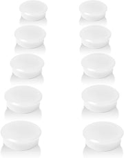 Pacchetto da 10 pezzi di magneti forti per lavagne e whiteboard - magneti rotondi bianchi per frigorifero, decorativi mini magneti piccoli, magneti con forte aderenza per lavagne, magneti per parete, ufficio, scuola, magneti per lavagna