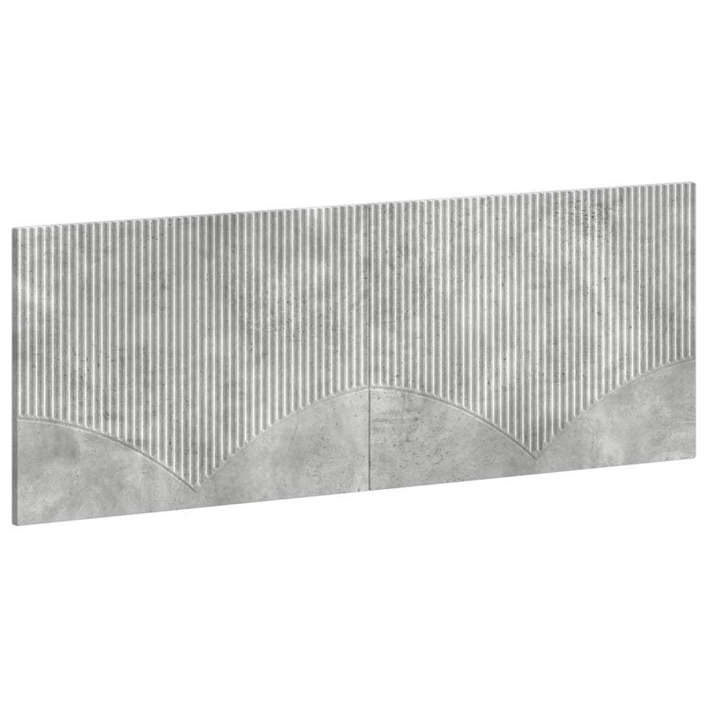 Testiera da Muro HOORN Grigio Cemento Legno ingegnerizzato 897398